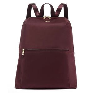 Tumi Voyageur Just in Case Backpack Plum Purple Gold Hardware